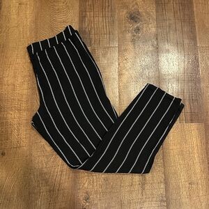 Black and White Striped Pants